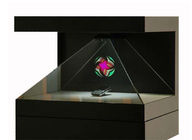 Exposição holográfica invertida Android da pirâmide 3D do triângulo vida de 270 graus de comprimento