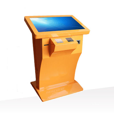 Tela táctil incorporado horizontal do PC de 32 polegadas quiosque de autosserviço interativo do multi com impressora e leitor de cartão