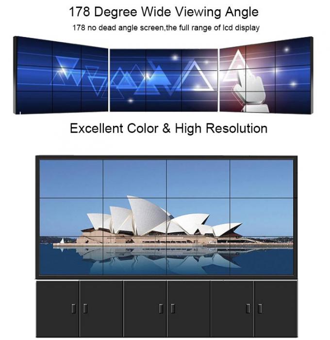exposição de parede conduzida comercial do lcd do luminoso do suporte de 3,9mm andares de 3X3 SAMSUNG 700nits HD