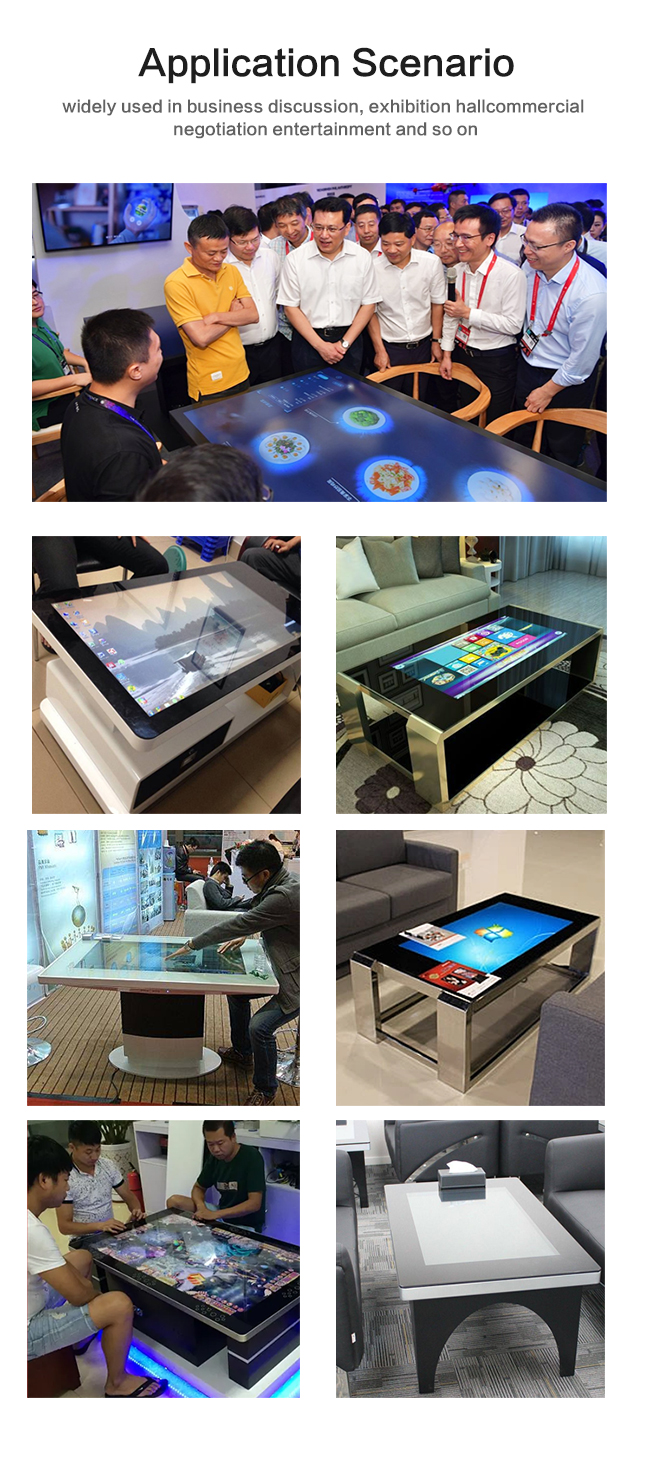 Gaveta ereta livre do jogo interativo interno do café do sistema do androide do lcd de 43 polegadas tabela esperta do tela táctil