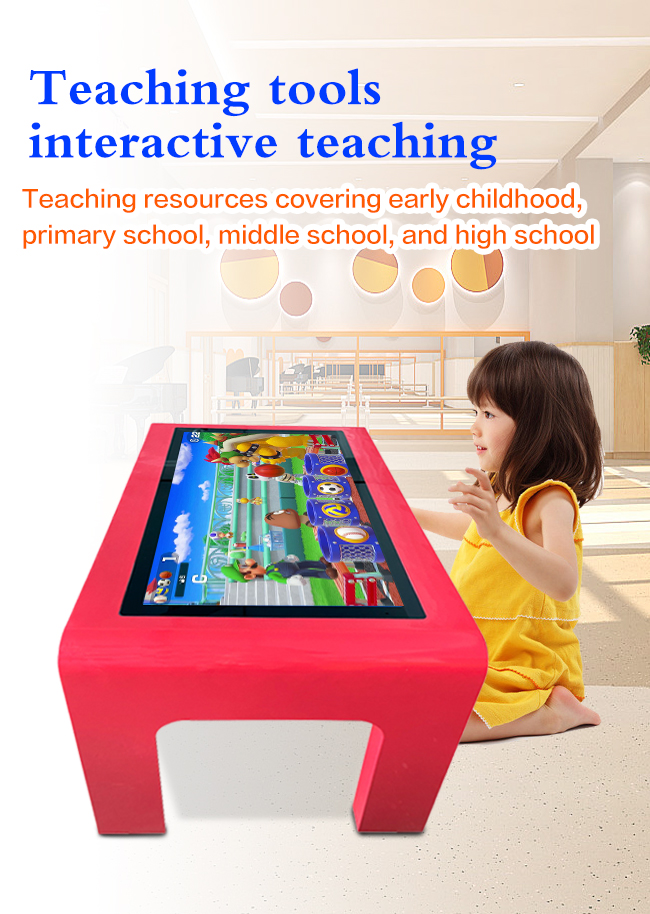 Tabela interativa do tela táctil das crianças a estudar para crianças