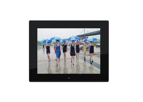 Exibição LCD 12.1 polegadas Quadro de foto digital com aplicativo gratuito de compartilhamento de nuvem e quadro de madeira