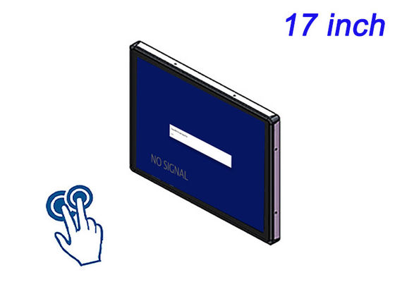 Display touch embutido de 17 polegadas para sistemas de controle de fabricação, instrumentos de laboratório, terminais públicos e painéis HMI