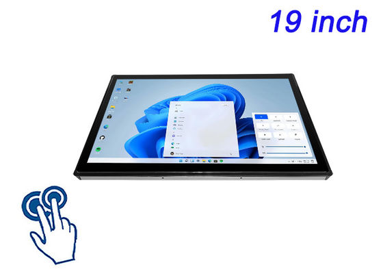 Display Windows Touch embutido de 19 polegadas para pontos de venda, painéis de controle industriais, imagens médicas e bilheteria de transporte