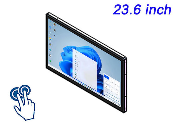 23.6 polegadas Windows touch display incorporado para diagnósticos médicos, máquinas CNC, sistemas de refinaria de petróleo e painéis de controle avançados