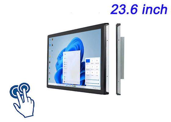 23.6 polegadas Windows touch display incorporado para diagnósticos médicos, máquinas CNC, sistemas de refinaria de petróleo e painéis de controle avançados