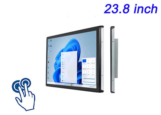 23.8 polegadas Windows touch embutida tela para sinalização digital, tábuas interativas, restaurante mesa de pedidos, e monitoramento de segurança