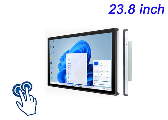 23.8 polegadas Windows touch embutida tela para sinalização digital, tábuas interativas, restaurante mesa de pedidos, e monitoramento de segurança