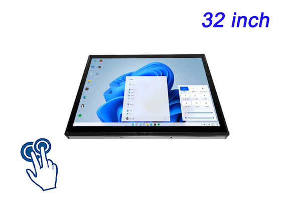Monitores Windows Touch embutidos de 32 polegadas para salas de controle, monitores de logística, sistemas de vigilância e interfaces de transporte público