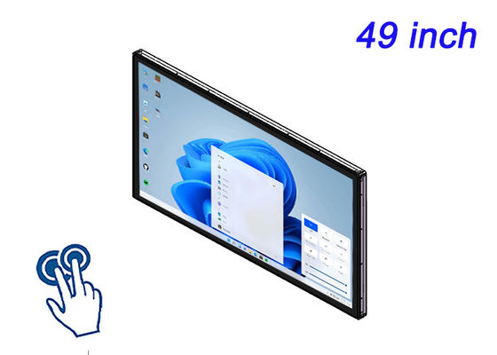 Display Windows Touch Embedded de 49 polegadas para jogos imersivos, sinalização digital de grande formato, centros de comando e controle e telas interativas de ponta