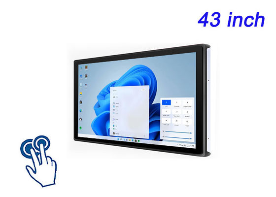 tela de toque incorporada do Windows de 43 polegadas para telas de cidade inteligente, interfaces de estádio, soluções de varejo imersivas e sistemas de jogos