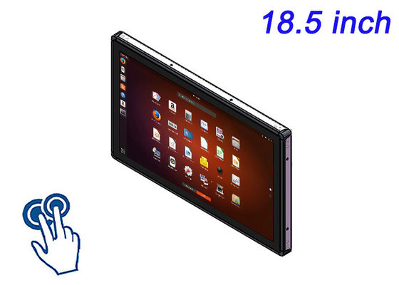 18.5-inch Linux Touch Embedded Monitor para sistemas inteligentes de lavagem de carros, sinalização pública, painéis interativos de museus e controles industriais