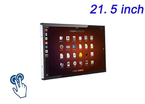 21.5-inch Linux Touch Embedded Display para painéis de controle de logística, fábricas inteligentes, interfaces corporativas e painéis de resultado de estádios