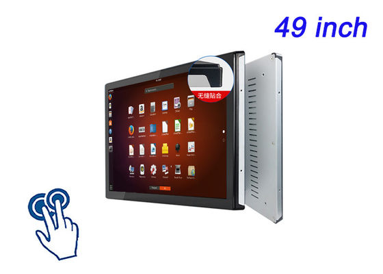 Display touch Linux de 49 polegadas para sinalização digital, soluções de reuniões corporativas, monitoramento de instalações e painéis de controle de transporte