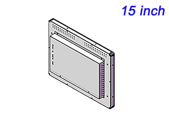 Display incorporado Linux de 15 polegadas para interfaces de transporte, sinalização digital, painéis de produção e gerenciamento de instalações