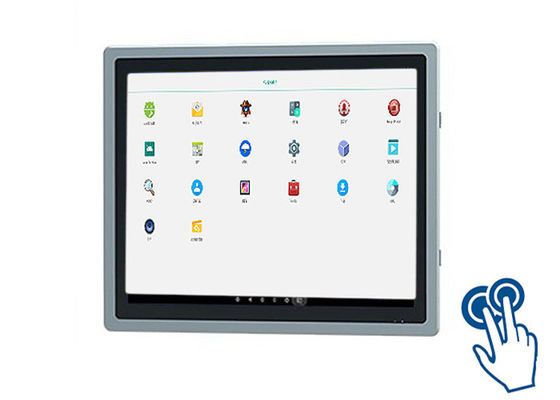 Ecrã táctil Android integrado de 17 polegadas para sistemas de segurança e monitoramento de logística