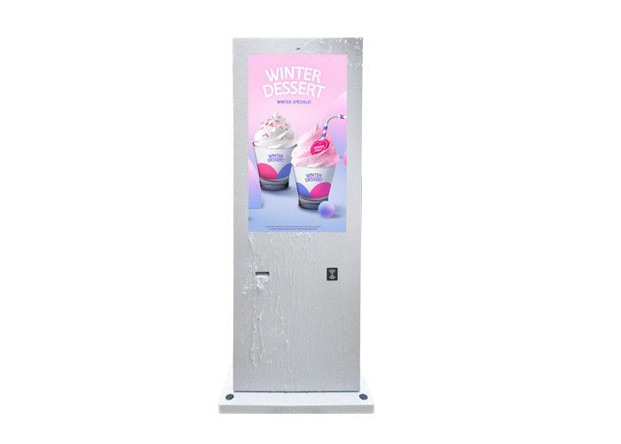 Suporte Lcd do assoalho que anuncia a tela de exposição exterior impermeável do quiosque do Signage de Digitas da exposição