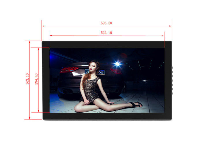 24 molduras para retrato do luminoso HD 1024*600 do LCD da tela da polegada que joga a função completa do filme eletrônico da música da imagem do álbum