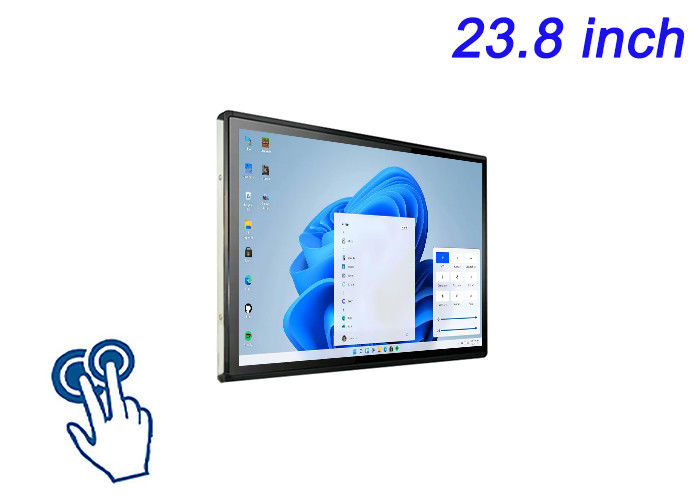 23.8 polegadas Windows touch embutida tela para sinalização digital, tábuas interativas, restaurante mesa de pedidos, e monitoramento de segurança